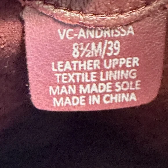 VINCE CAMUTO Andrissa ruched Red leather woman dress 3" Stiletto dress boot 8.5 - Picture 15 of 16